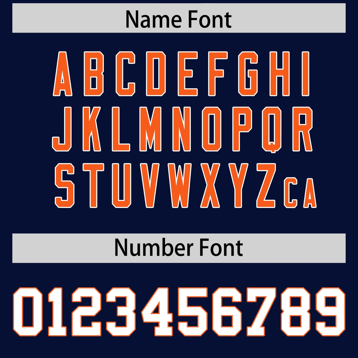 Custom Navy Orange Side Stripe Pattern Authentic Football Jersey