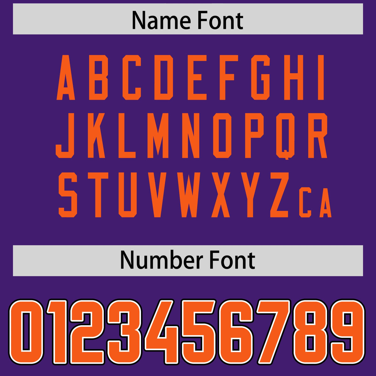 Custom Purple Orange Personalized Neckline Square Classic Authentic Football Jersey