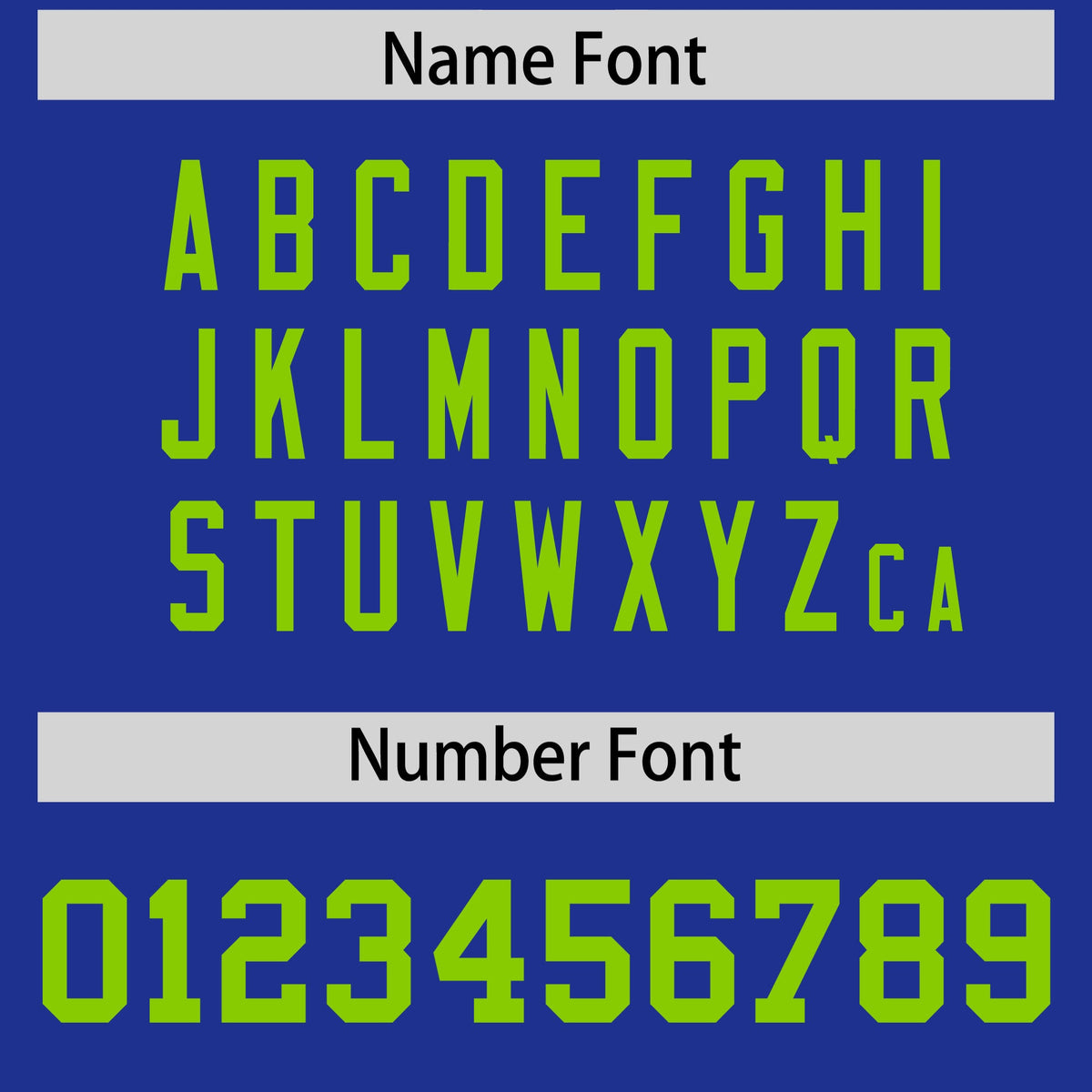 Custom Royal Neon Green Personalized Neckline Square Classic Authentic Football Jersey