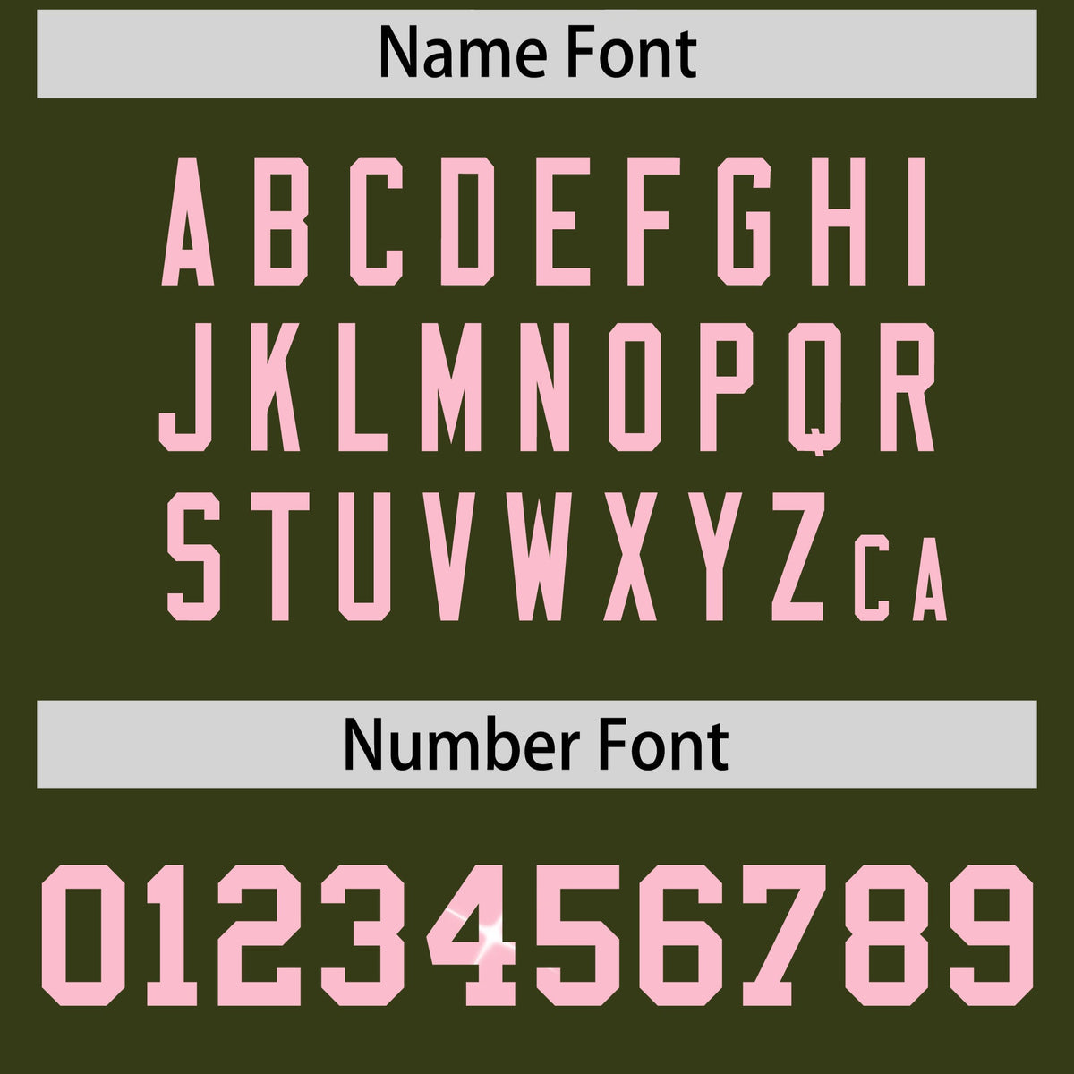 Custom Olive Light Pink sequin lettering Stretch Fabric Football Jersey| KXKSHOP