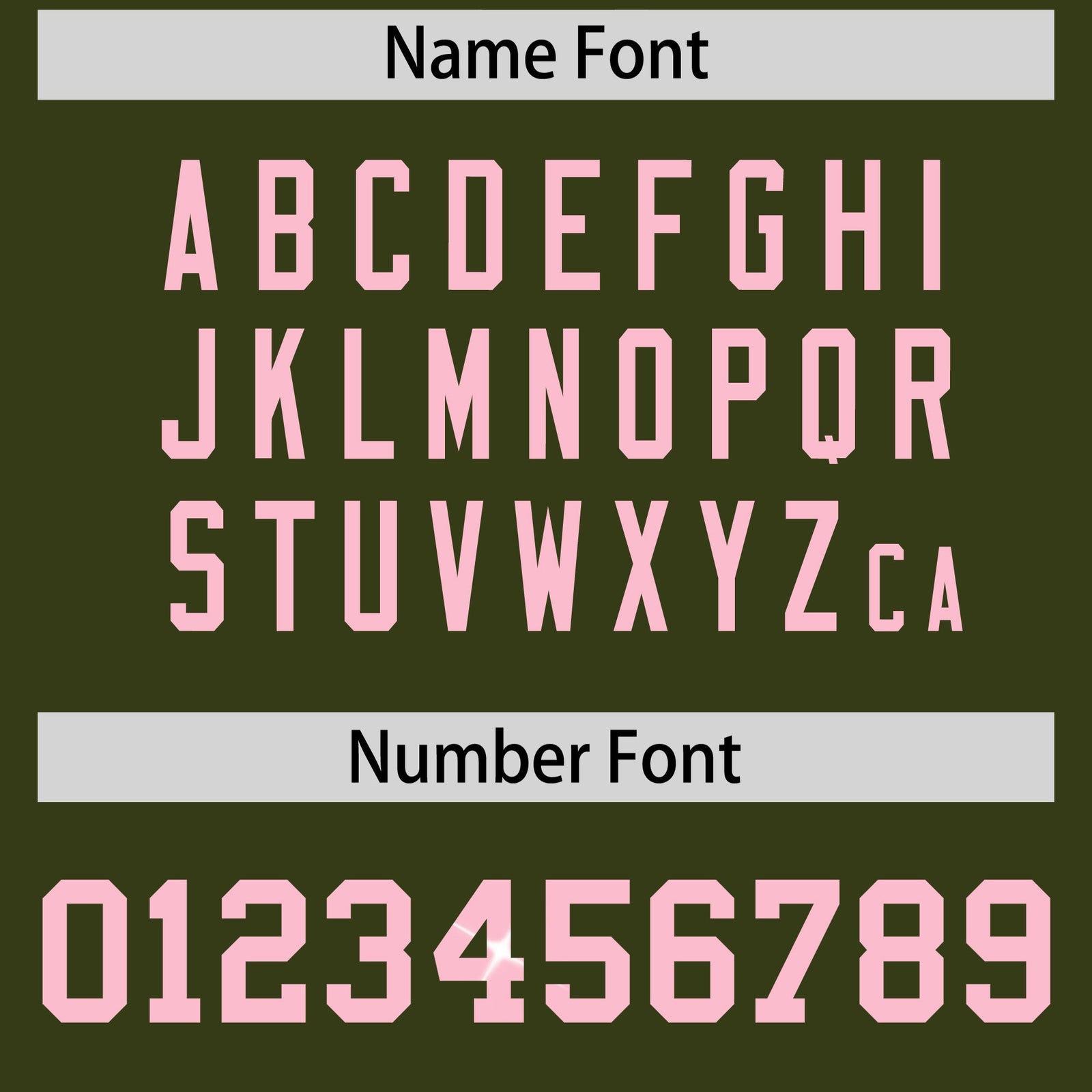 Custom Olive Light Pink sequin lettering Stretch Fabric Football Jersey| KXKSHOP