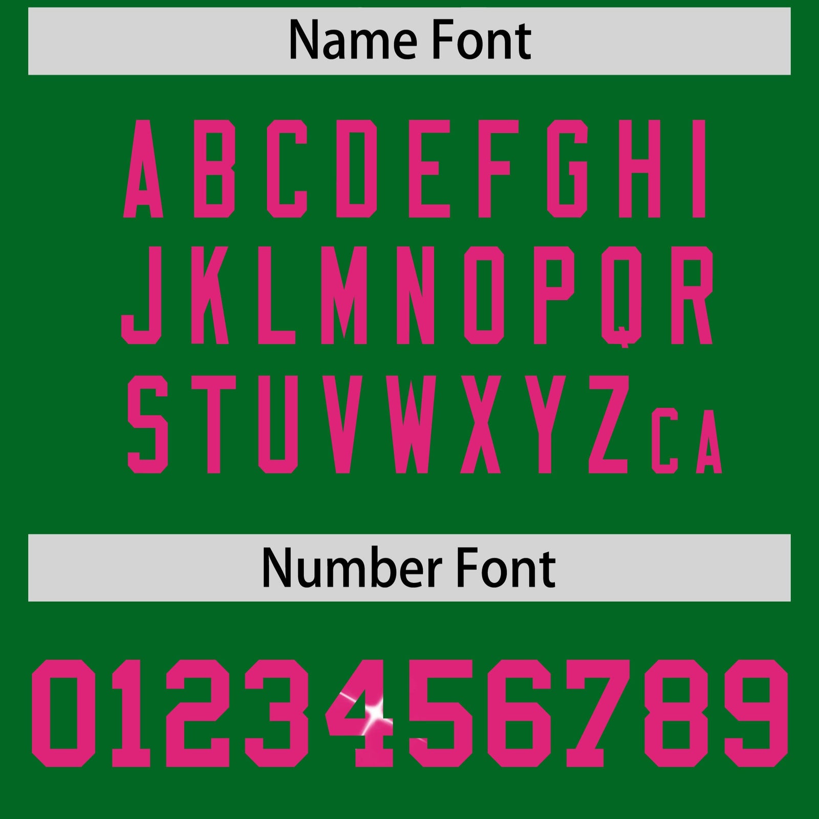 Custom Kelly Green Pink sequin lettering Stretch Fabric Football Jersey| KXKSHOP