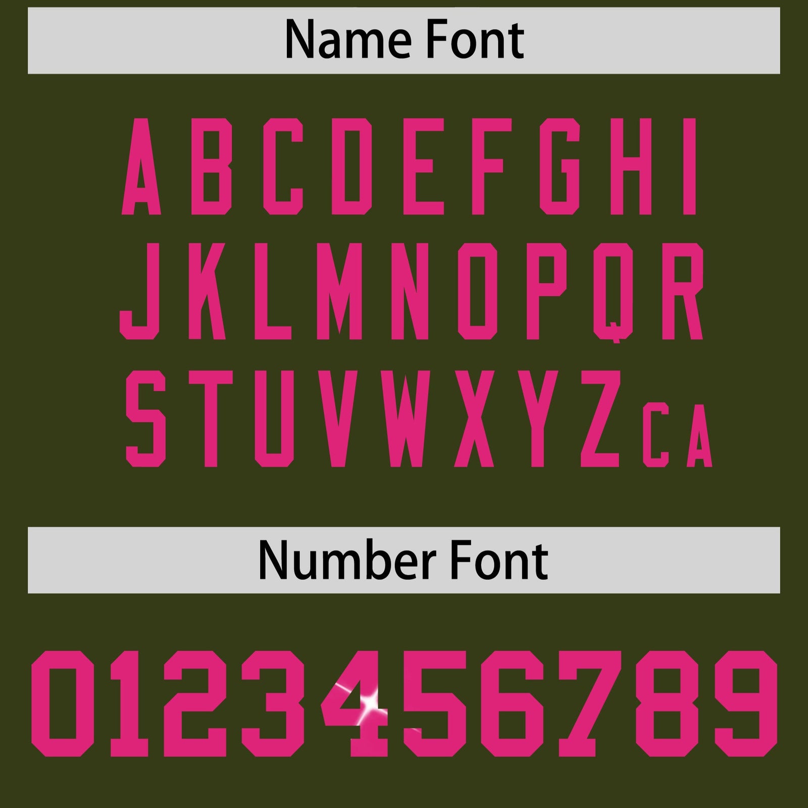 Custom Olive Pink sequin lettering Stretch Fabric Football Jersey| KXKSHOP