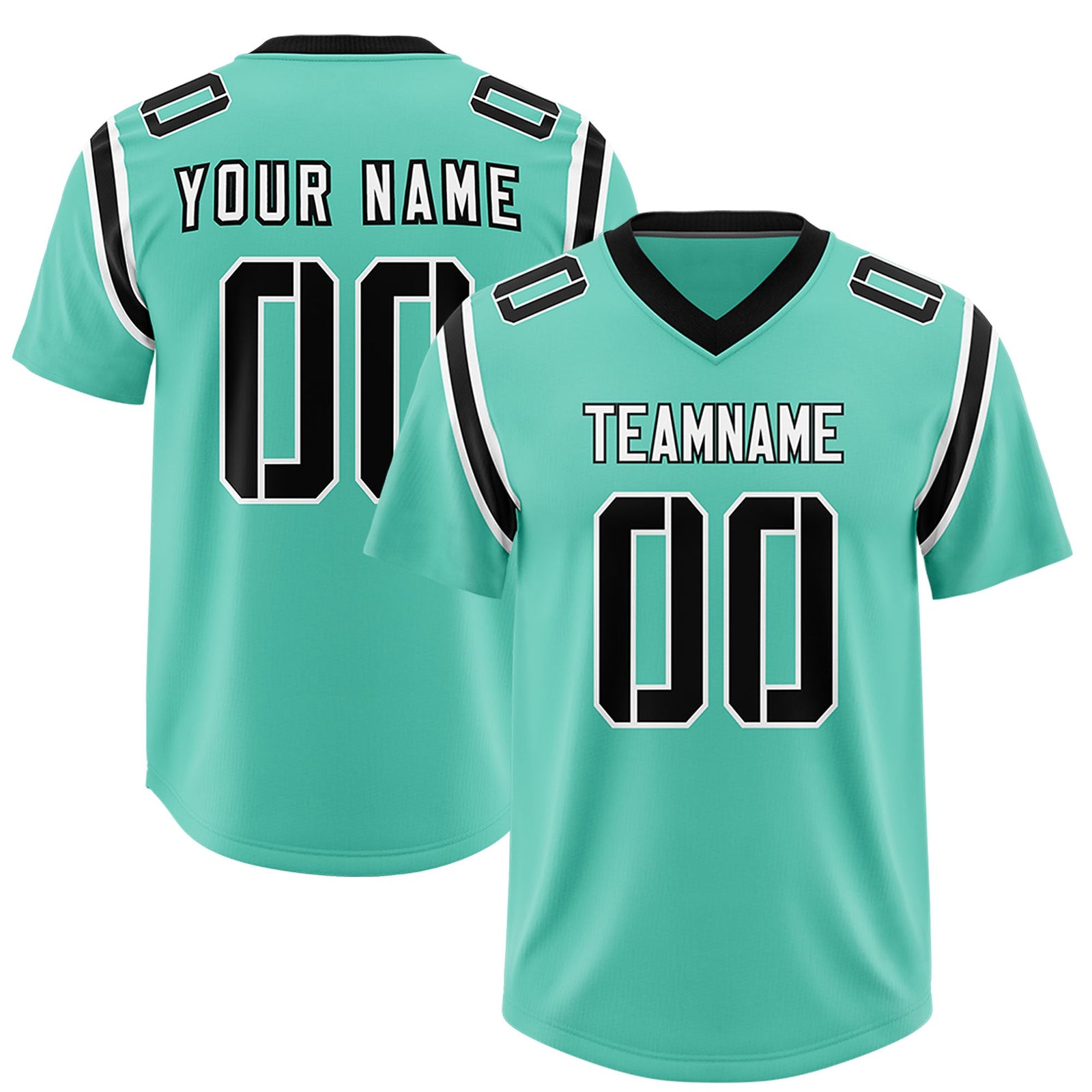 Custom Bright Green Personalized Shoulder Cut Two-Tone Authentic Football Jersey