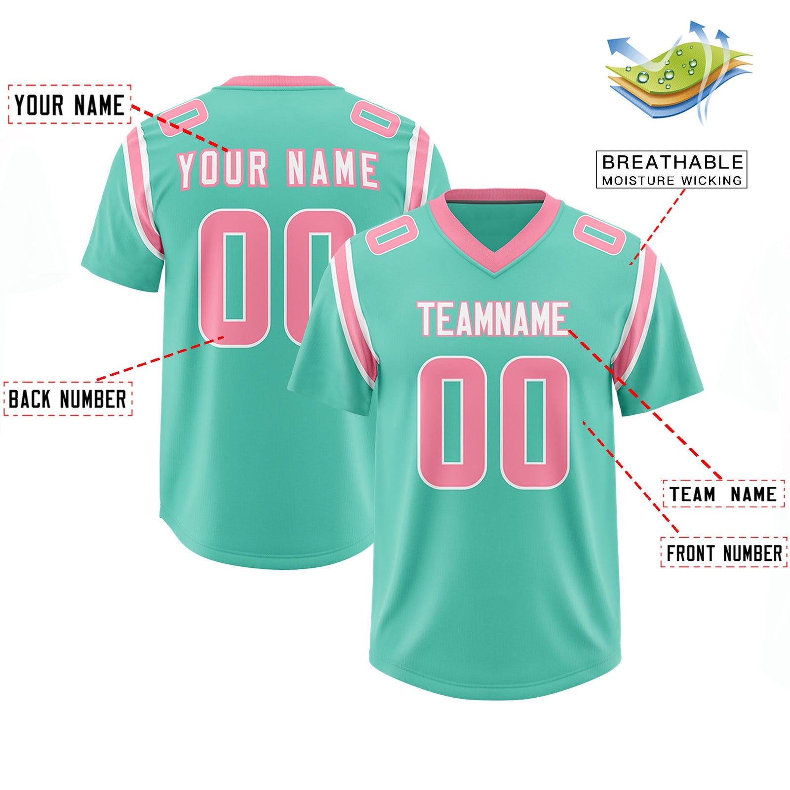 Custom Bright Green Personalized Shoulder Cut Two-Tone Authentic Football Jersey