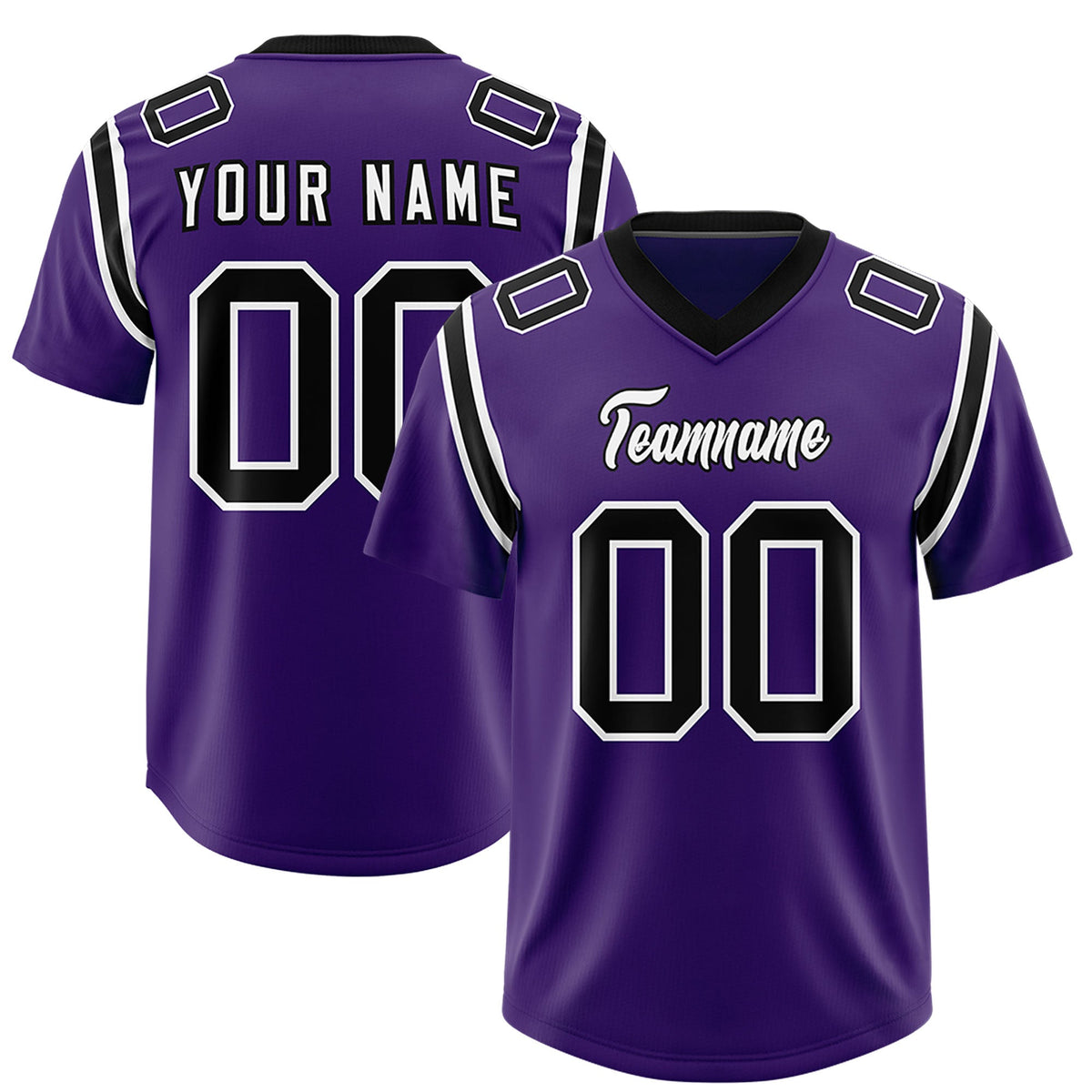 Custom Purple Personalized Shoulder Cut Two-Tone Authentic Football Jersey