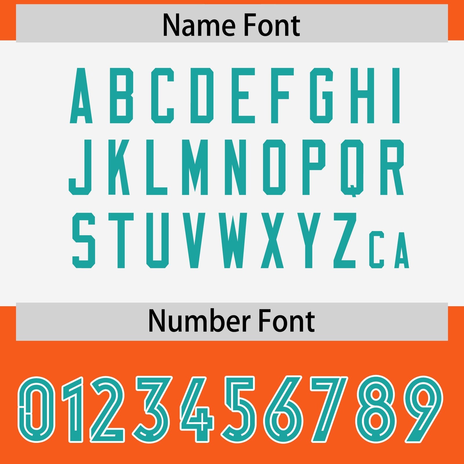 Custom Orange Aqua Raglan Sleeves Personalized Pattern Authentic Football Jersey