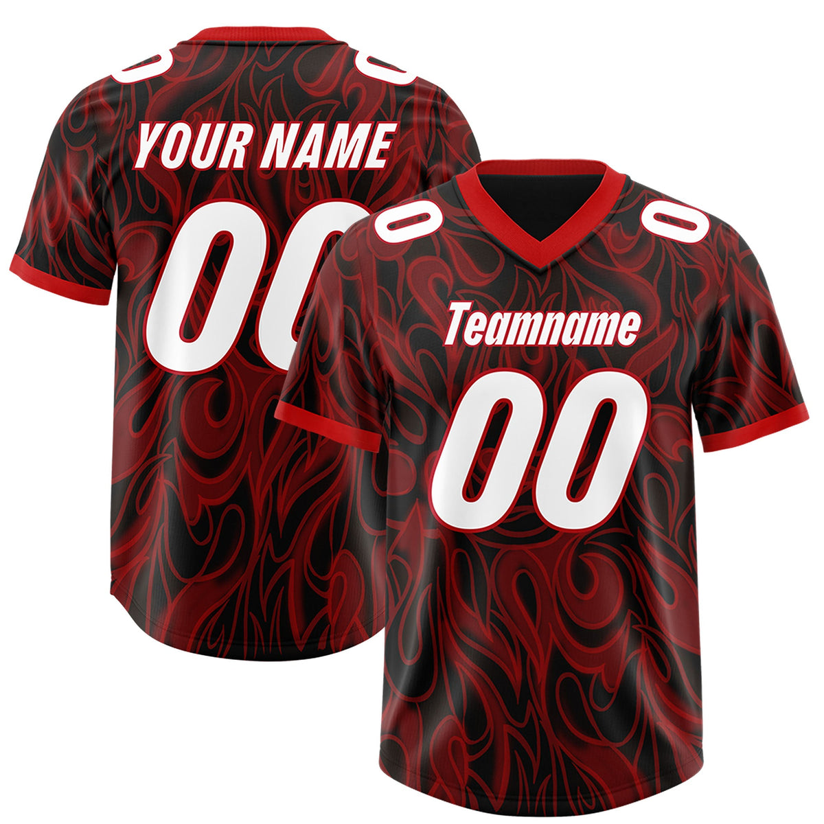 Custom Black Personalized Printed Graffiti Pattern Design Authentic Football Jersey