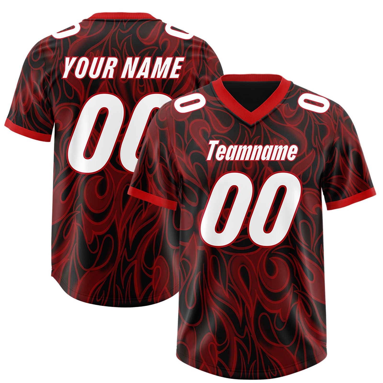 Custom Black Personalized Printed Graffiti Pattern Design Authentic Football Jersey