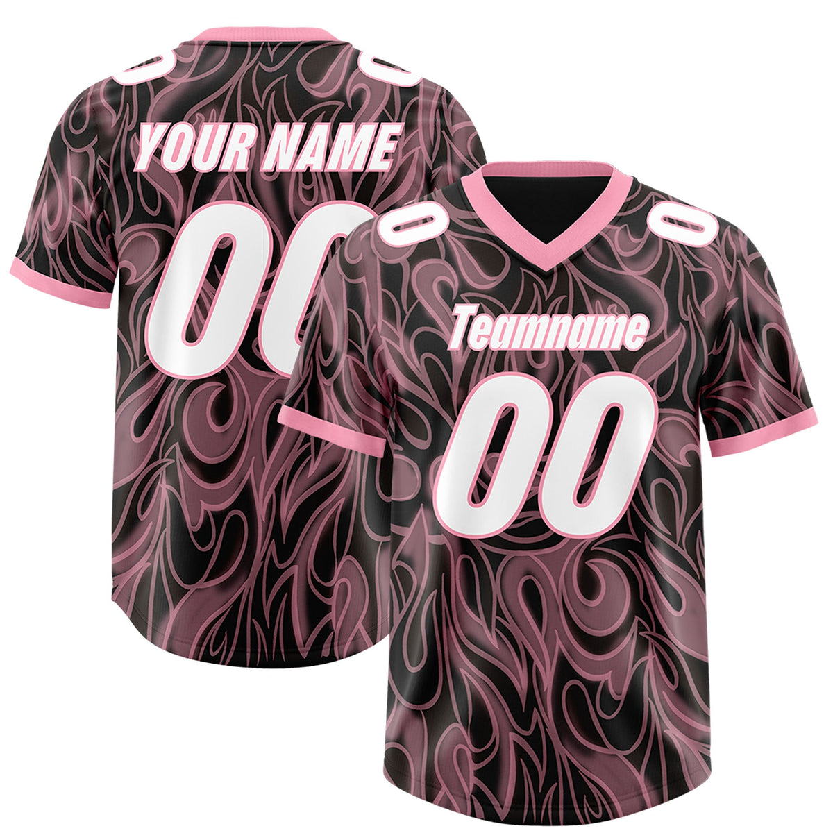 Custom Black Personalized Printed Graffiti Pattern Design Authentic Football Jersey