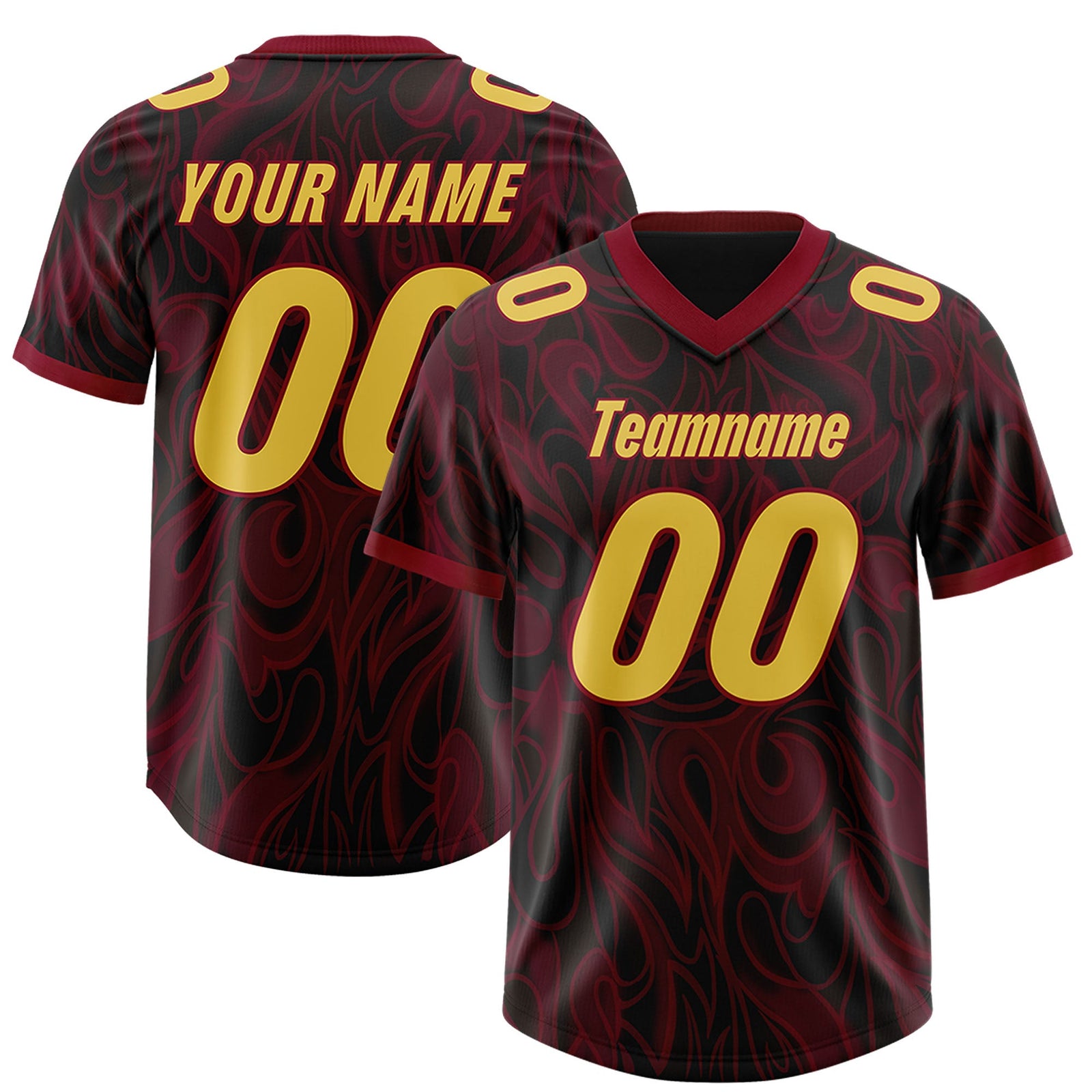 Custom Black Personalized Printed Graffiti Pattern Design Authentic Football Jersey