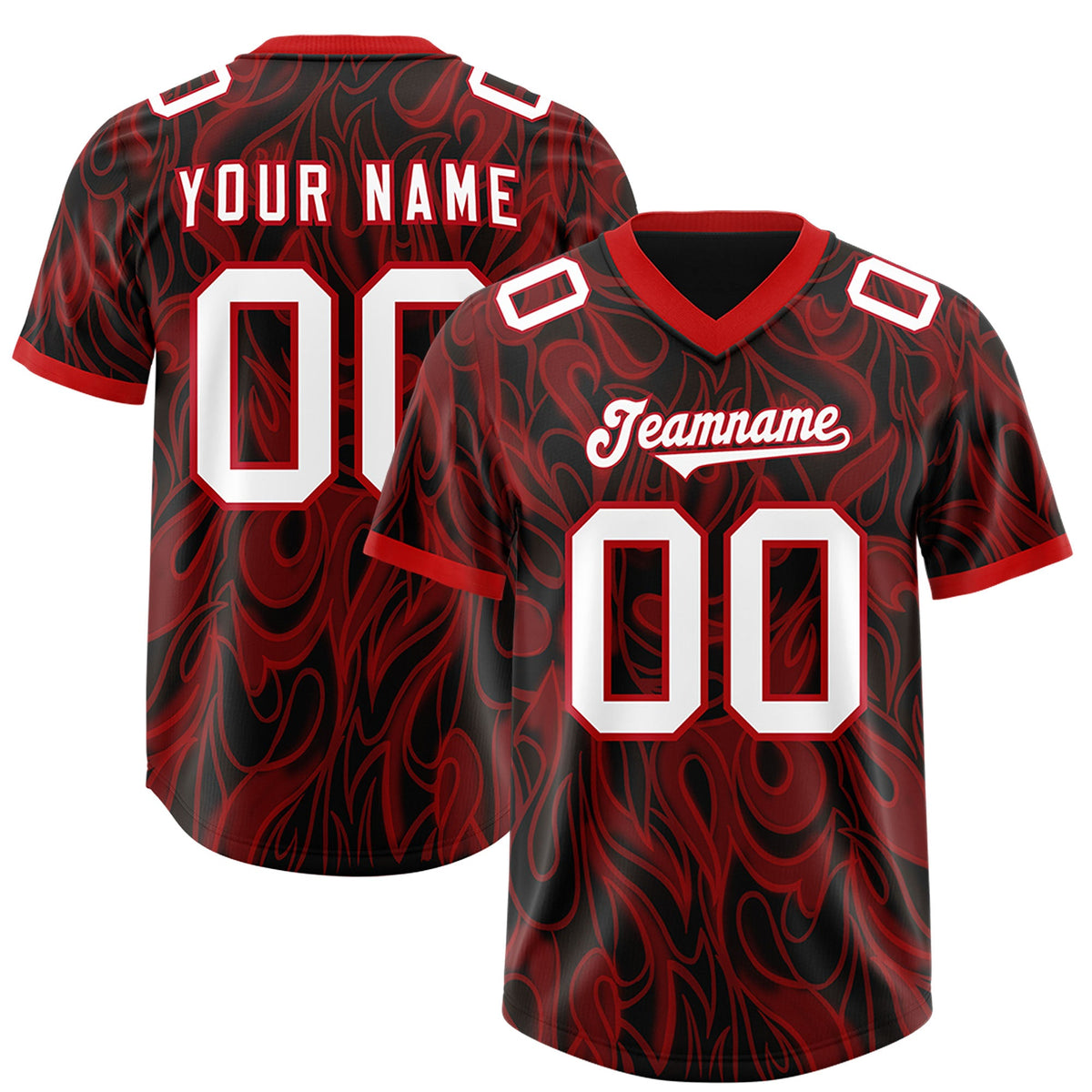 Custom Black Personalized Printed Graffiti Pattern Design Authentic Football Jersey
