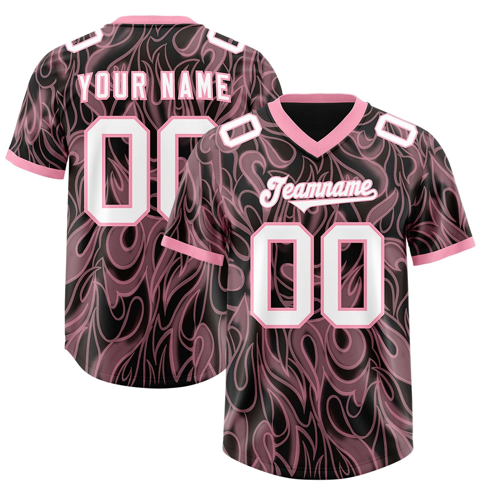 Custom Black Personalized Printed Graffiti Pattern Design Authentic Football Jersey