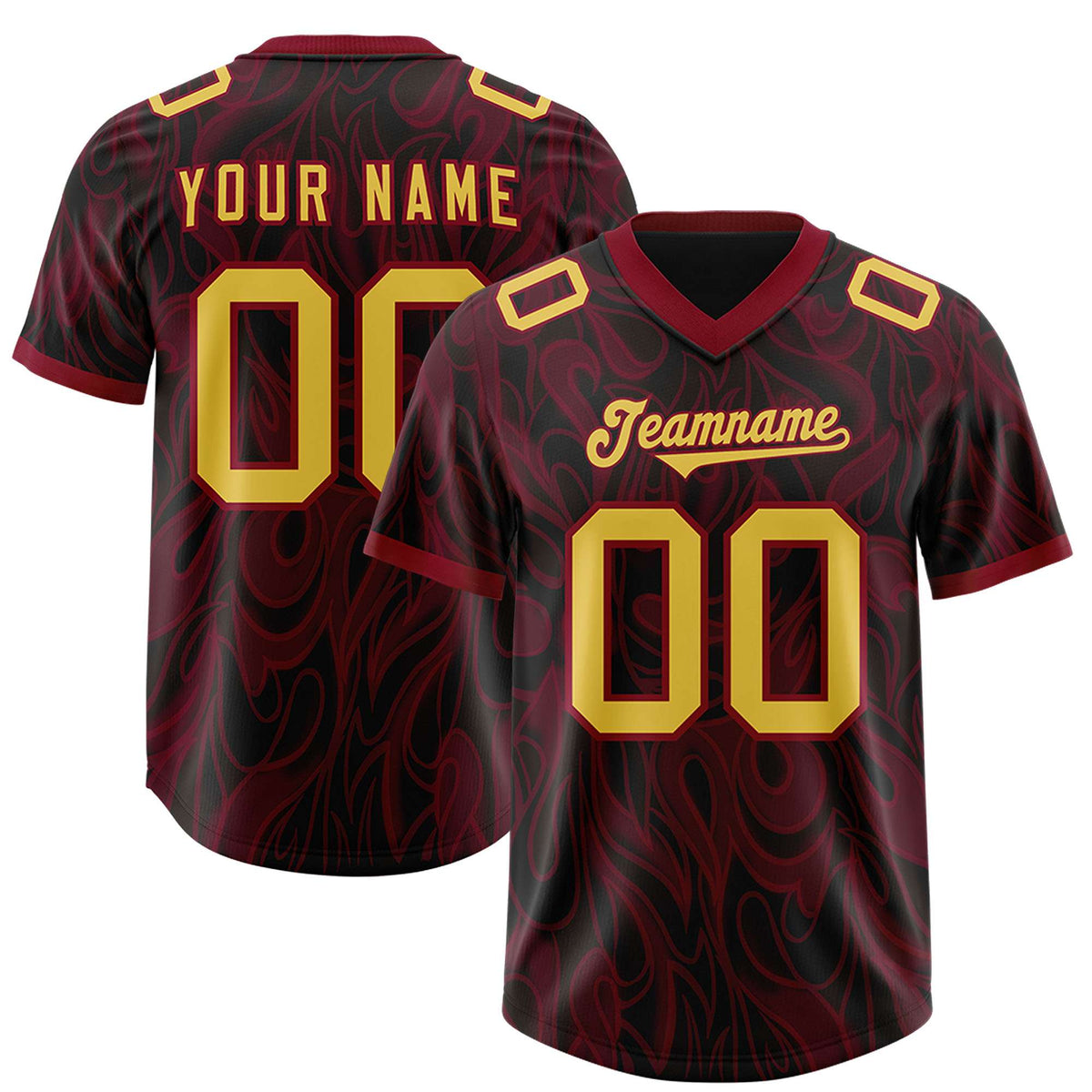 Custom Black Personalized Printed Graffiti Pattern Design Authentic Football Jersey