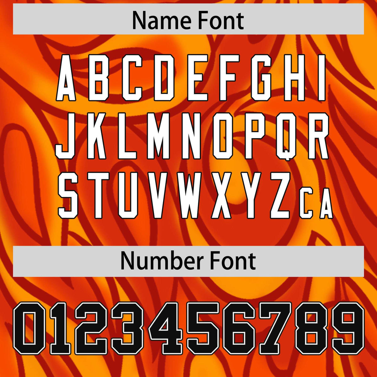 Custom Orange Personalized Printed Graffiti Pattern Design Authentic Football Jersey