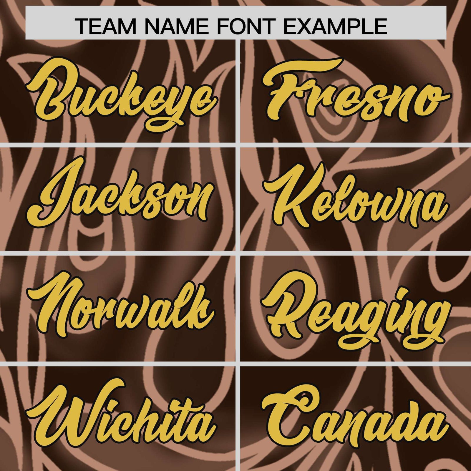 Custom Brown Personalized Printed Graffiti Pattern Design Authentic Football Jersey