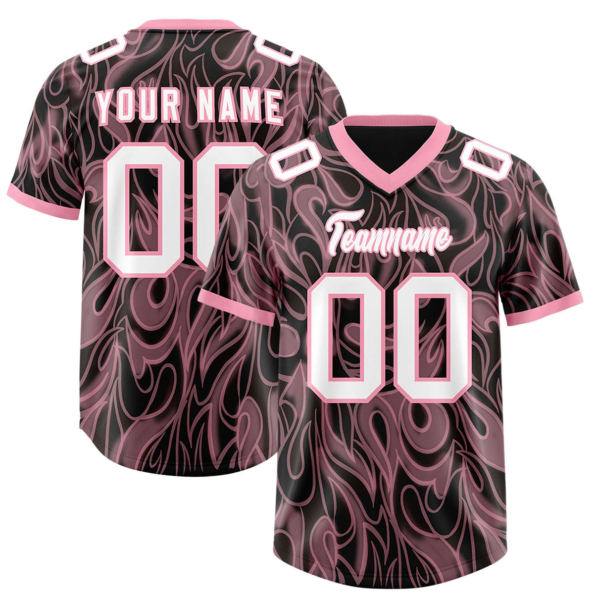 Custom Black Personalized Printed Graffiti Pattern Design Authentic Football Jersey