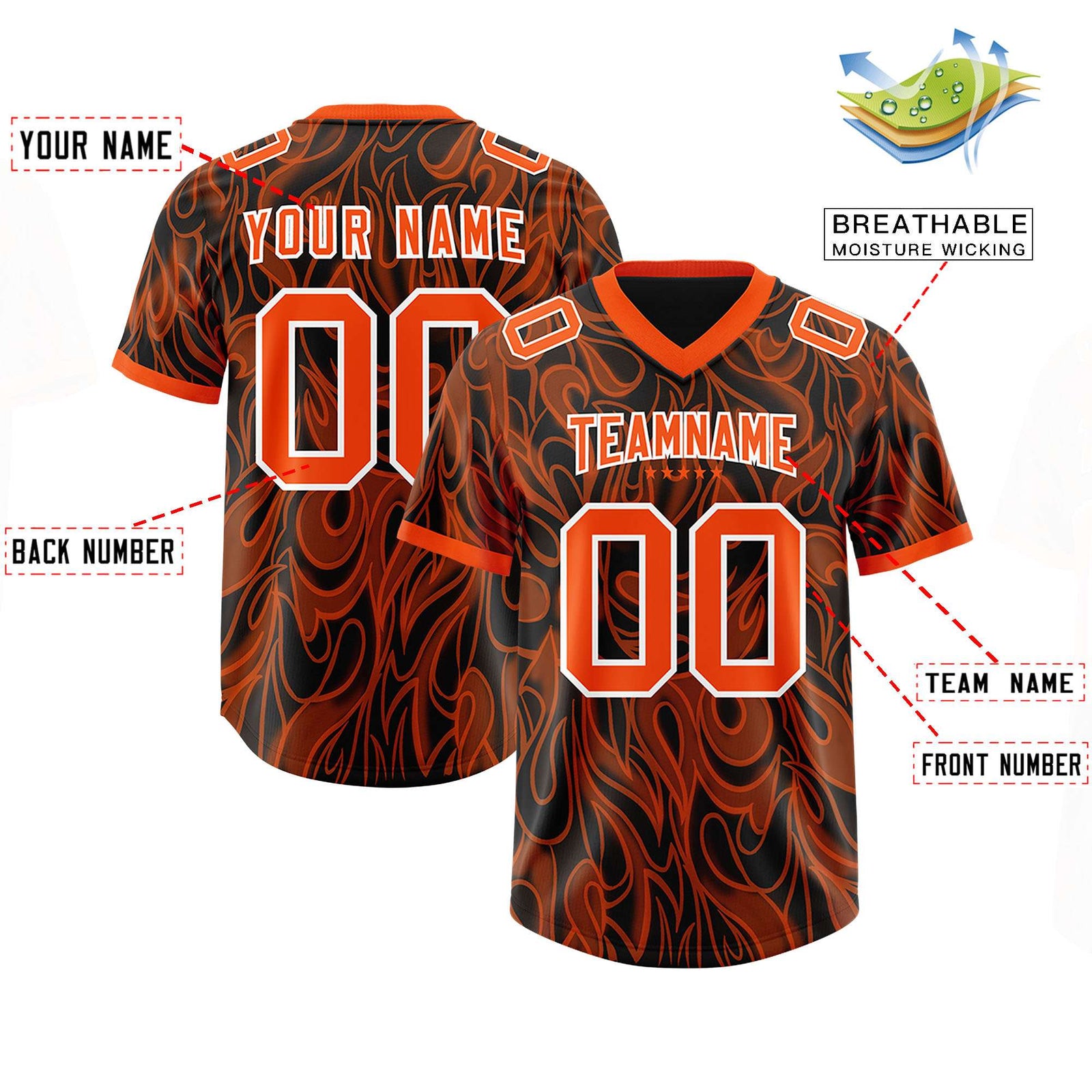 Custom Black Personalized Printed Graffiti Pattern Design Authentic Football Jersey