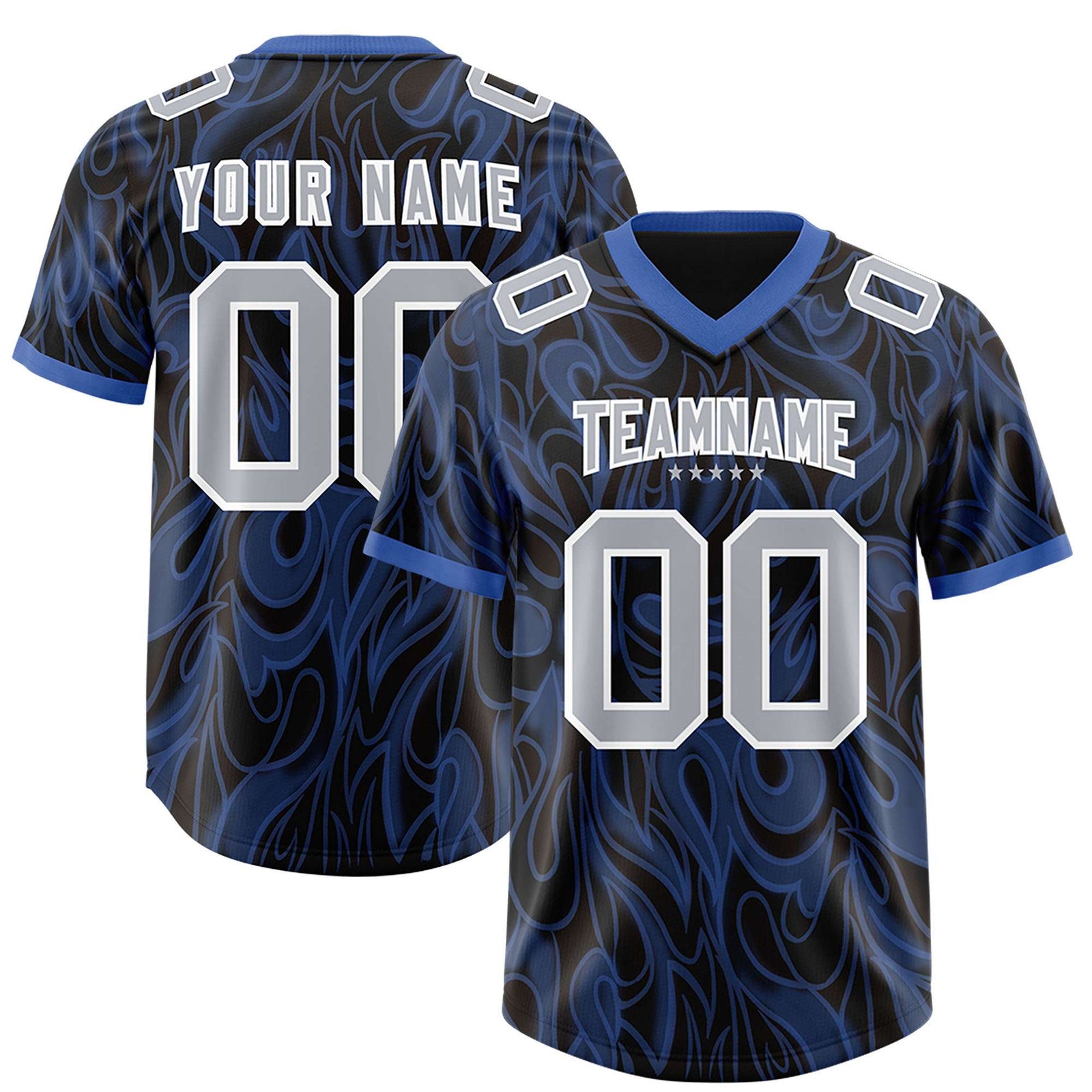 Custom Black Personalized Printed Graffiti Pattern Design Authentic Football Jersey