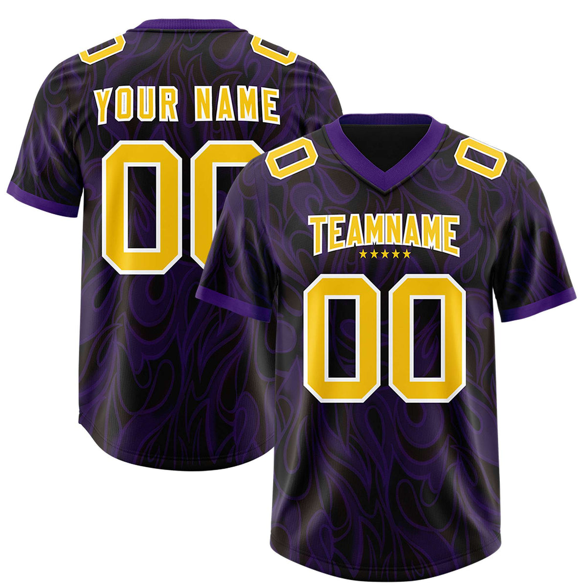 Custom Black Personalized Printed Graffiti Pattern Design Authentic Football Jersey