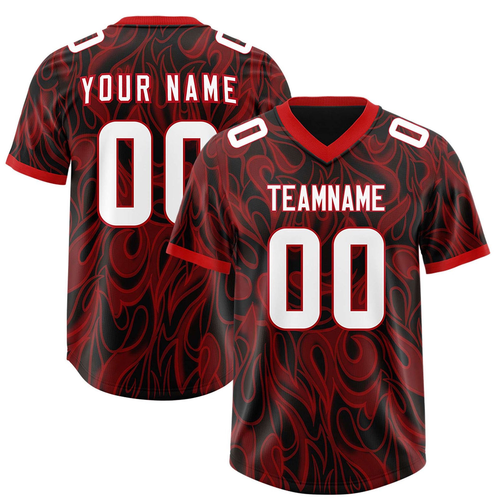 Custom Black Personalized Printed Graffiti Pattern Design Authentic Football Jersey
