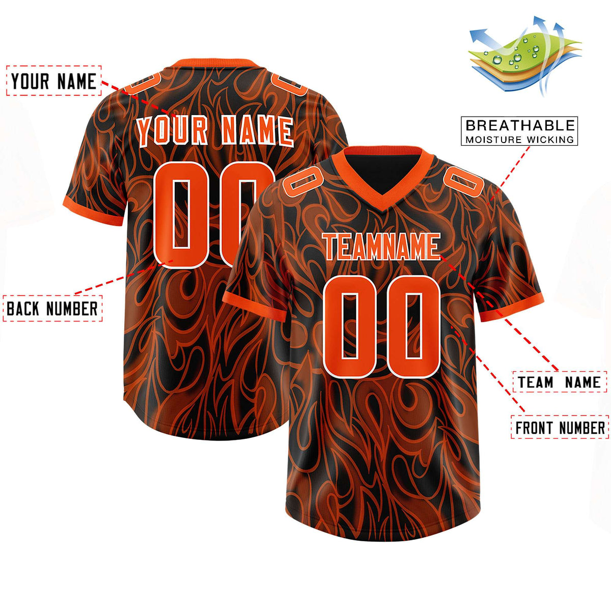 Custom Black Personalized Printed Graffiti Pattern Design Authentic Football Jersey