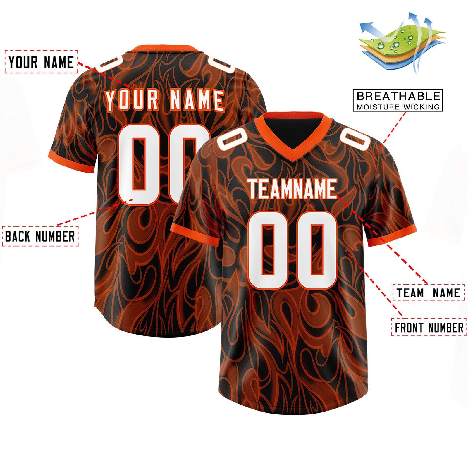 Custom Black Personalized Printed Graffiti Pattern Design Authentic Football Jersey