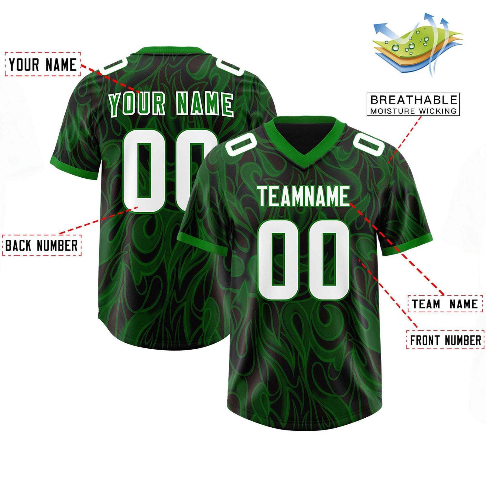 Custom Black Personalized Printed Graffiti Pattern Design Authentic Football Jersey