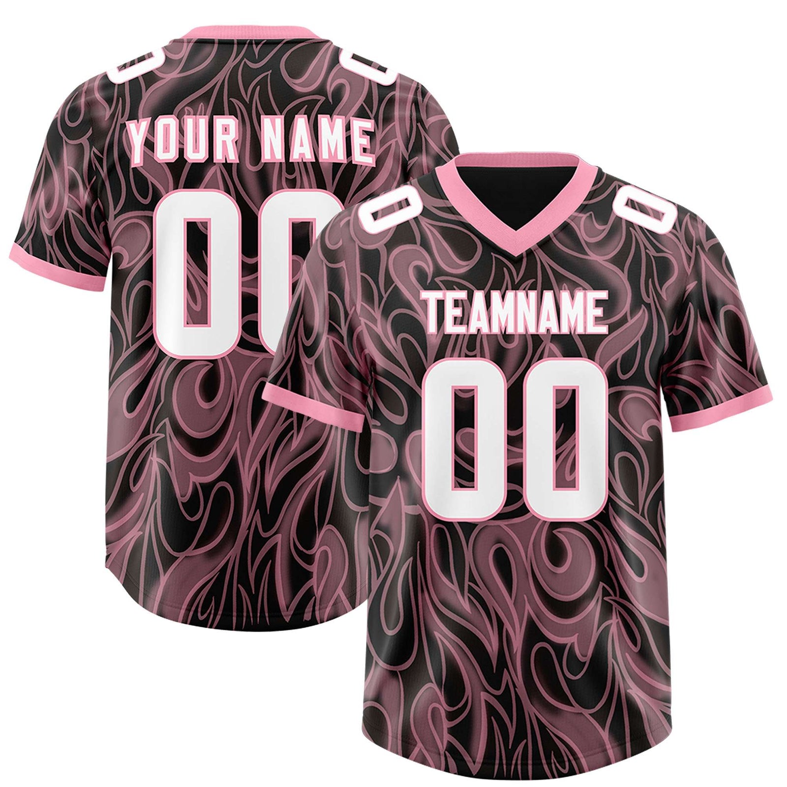 Custom Black Personalized Printed Graffiti Pattern Design Authentic Football Jersey