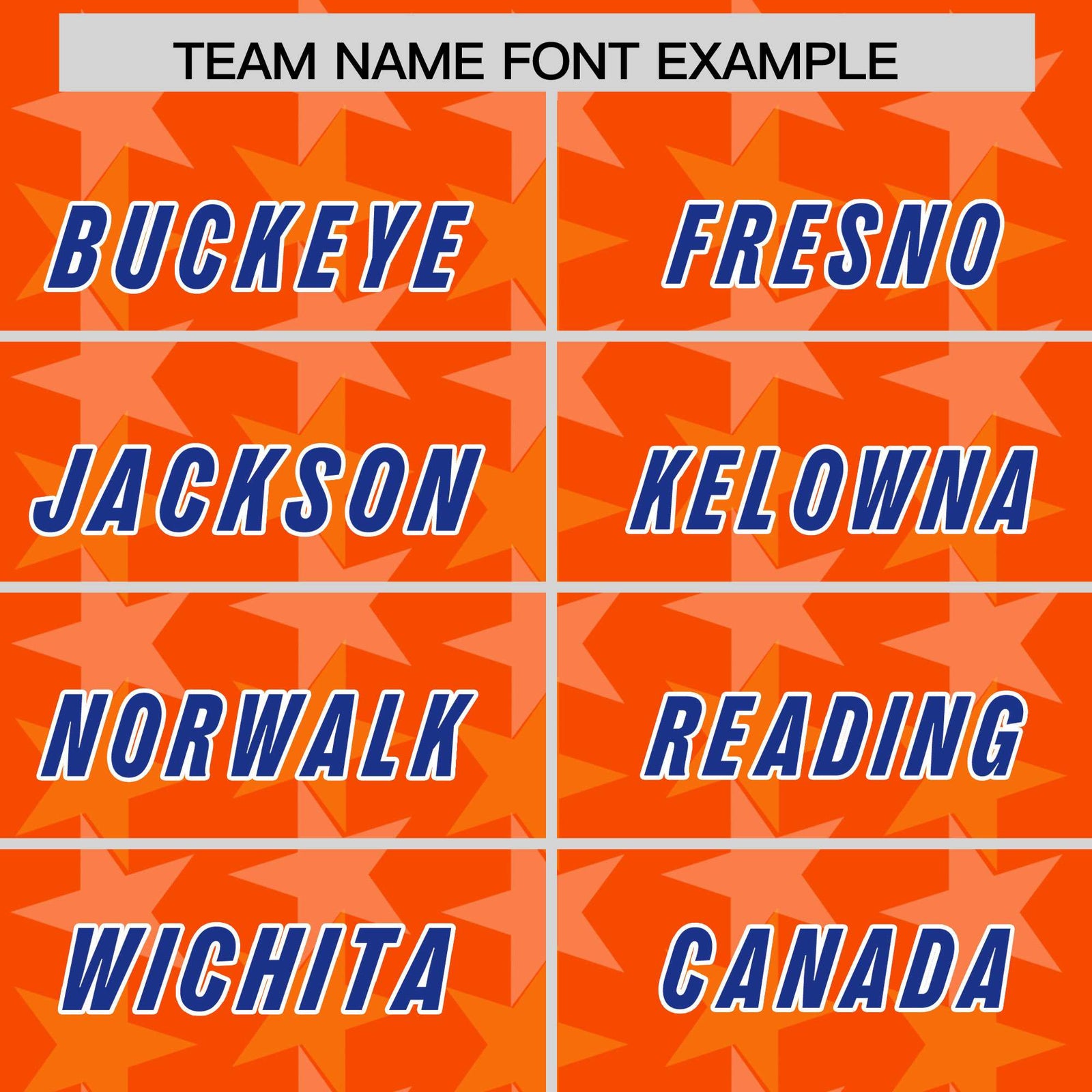 Custom Orange Royal Personalized All Star Graffiti Pattern Authentic Football Jersey