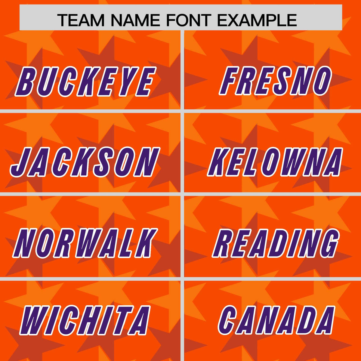 Custom Orange Purple Personalized All Star Graffiti Pattern Authentic Football Jersey