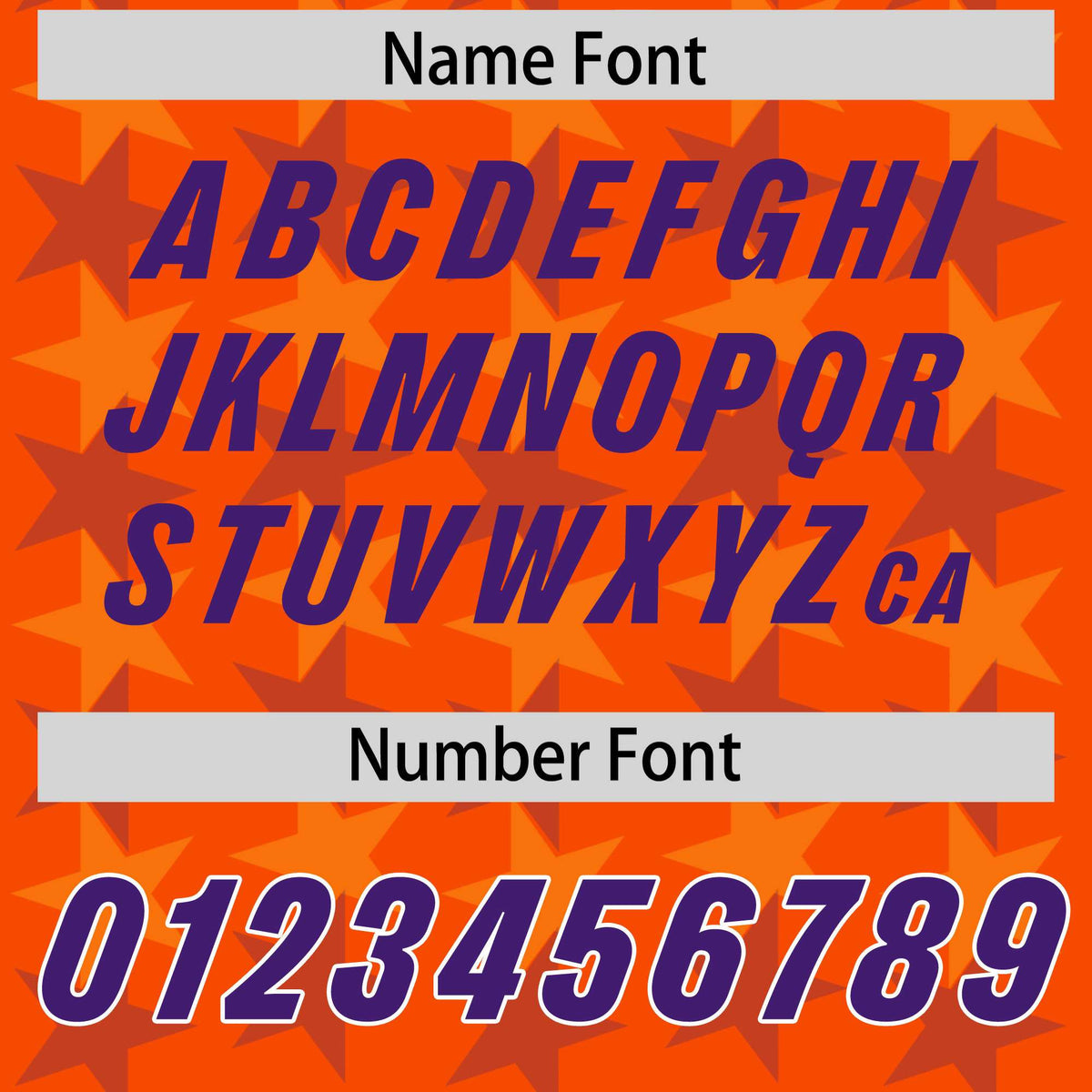 Custom Orange Purple Personalized All Star Graffiti Pattern Authentic Football Jersey