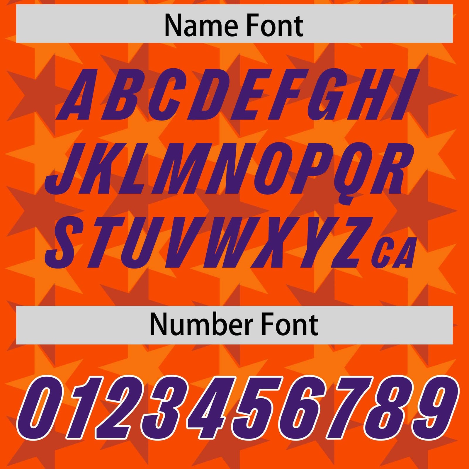 Custom Orange Purple Personalized All Star Graffiti Pattern Authentic Football Jersey