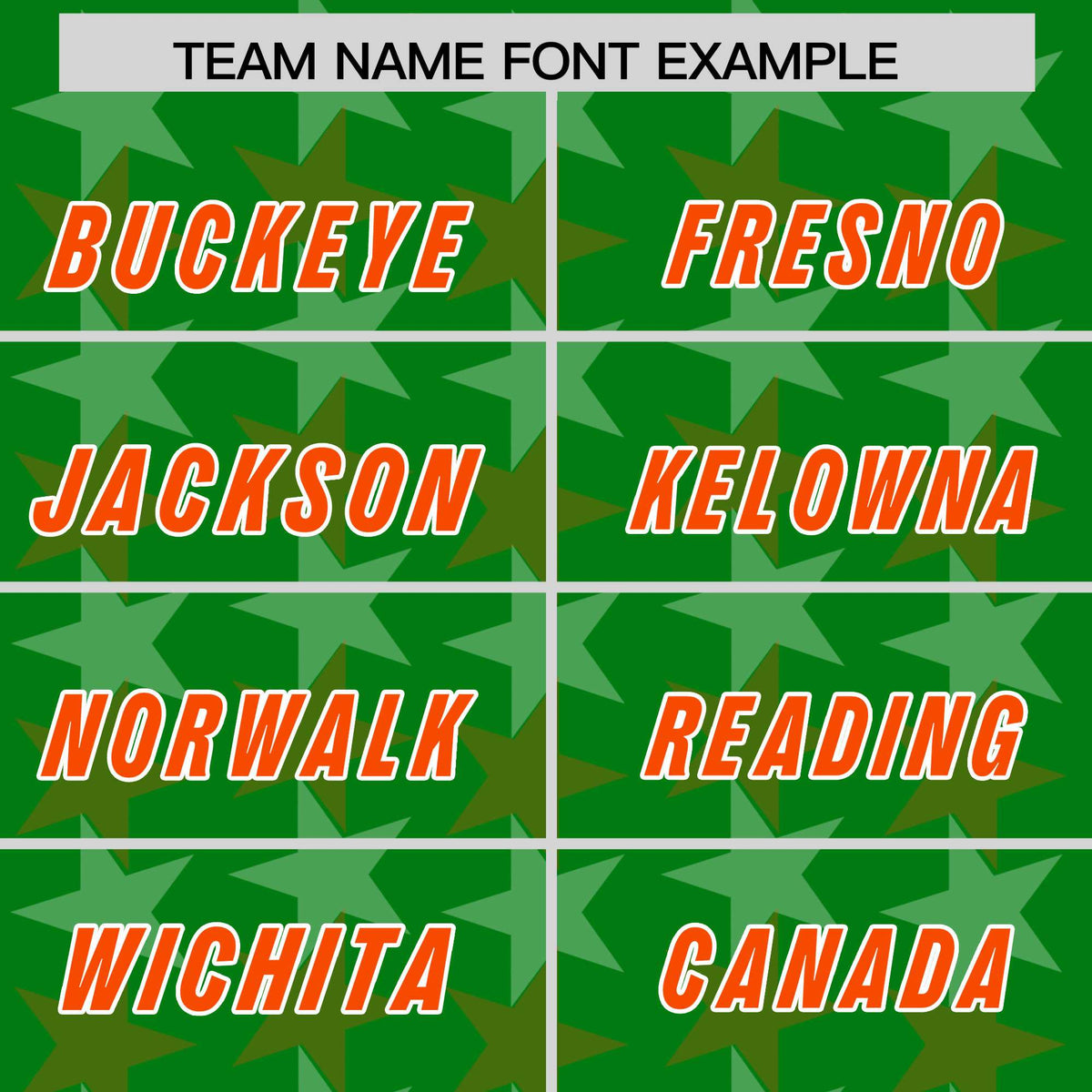 Custom Kelly Green Orange Personalized All Star Graffiti Pattern Authentic Football Jersey