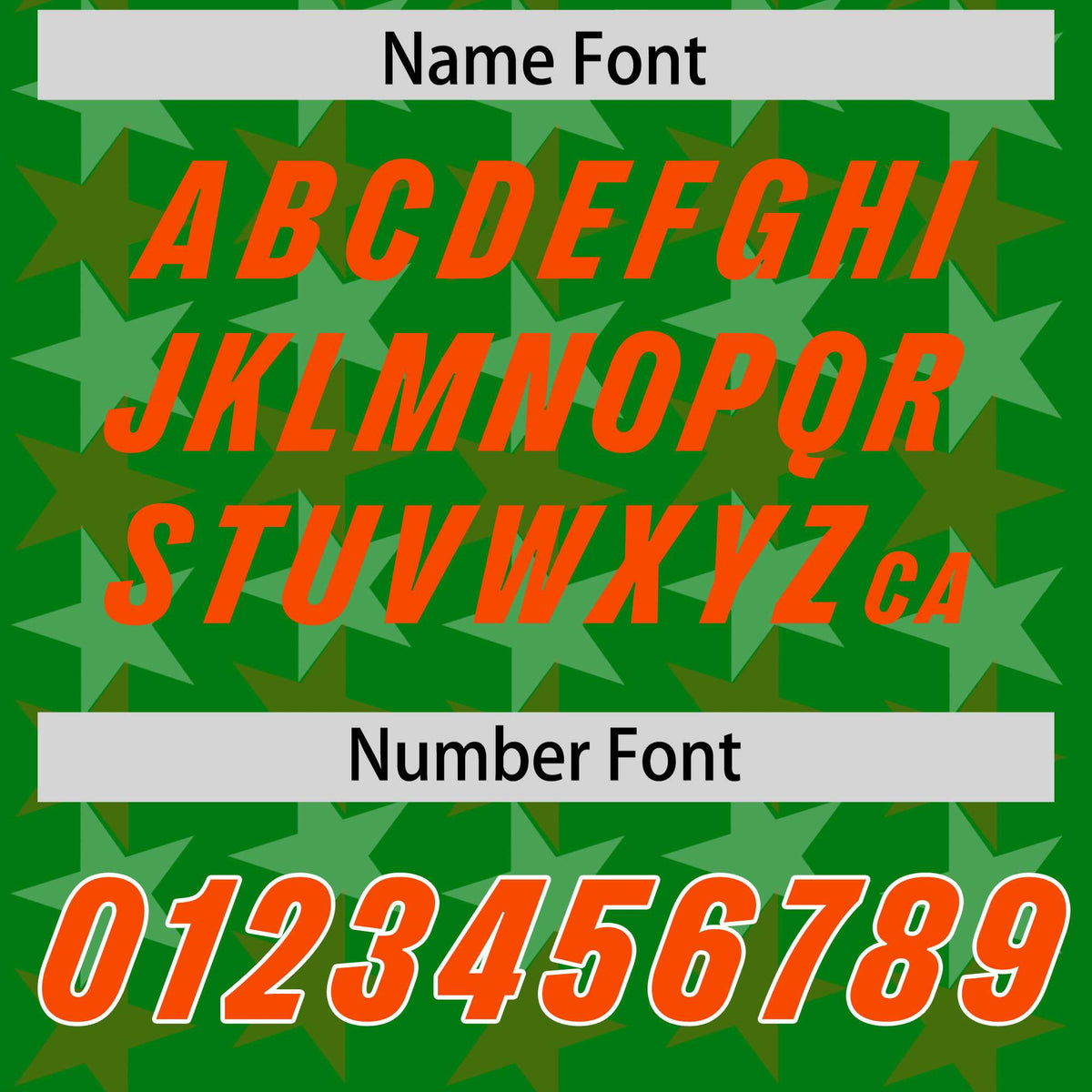 Custom Kelly Green Orange Personalized All Star Graffiti Pattern Authentic Football Jersey