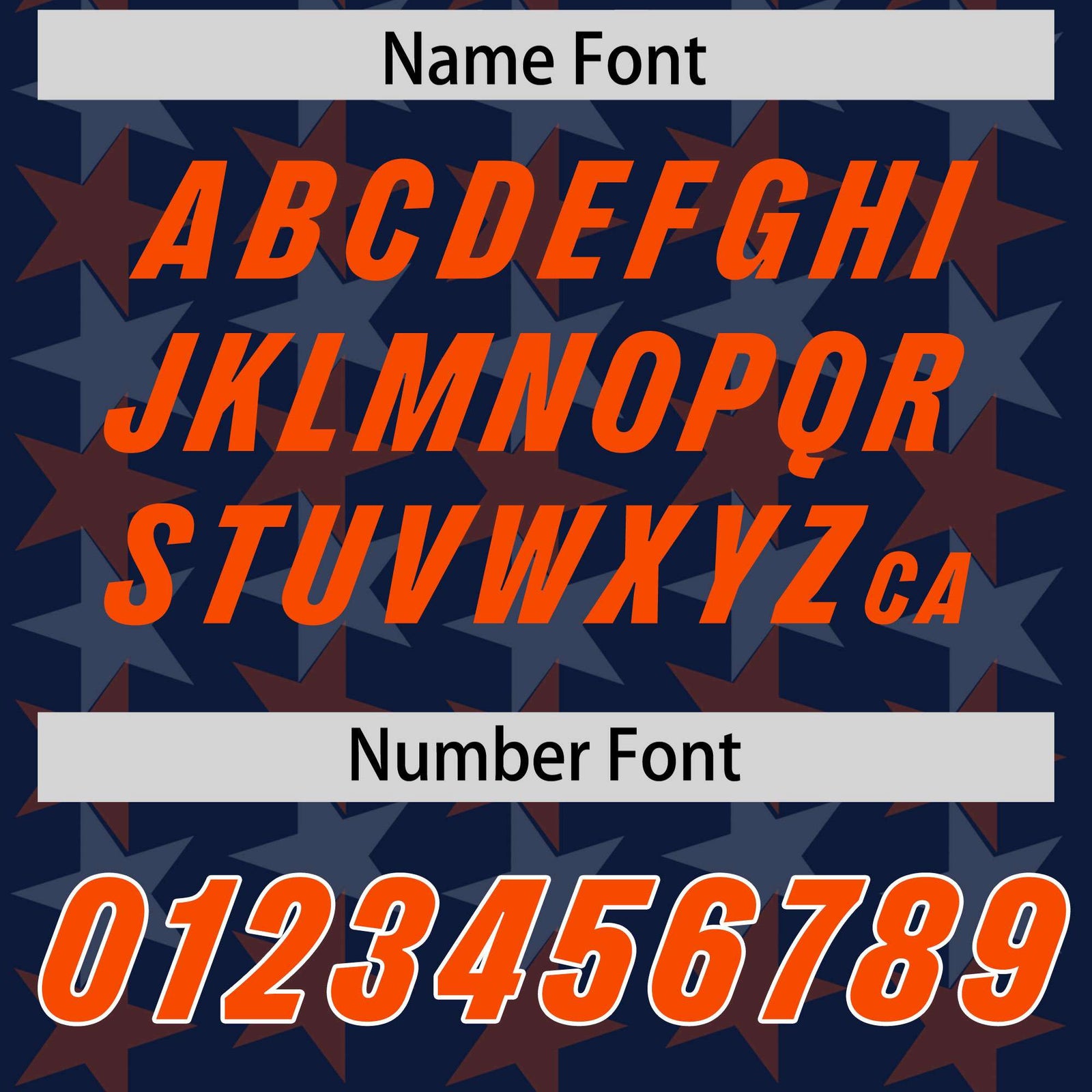 Custom Navy Orange Personalized All Star Graffiti Pattern Authentic Football Jersey