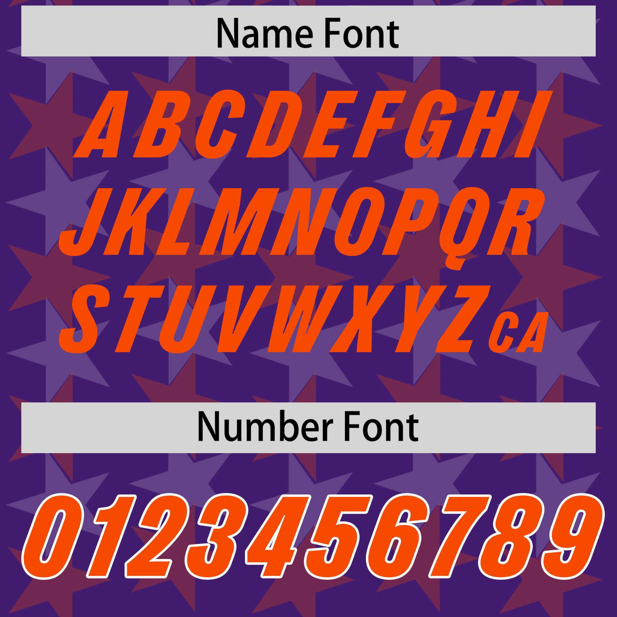 Custom Purple Orange Personalized All Star Graffiti Pattern Authentic Football Jersey