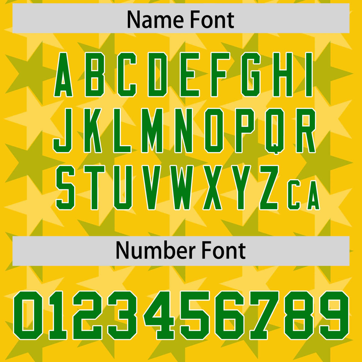 Custom Gold Kelly Green Personalized All Star Graffiti Pattern Authentic Football Jersey