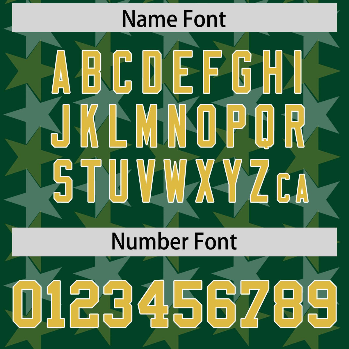 Custom Green Old Gold Personalized All Star Graffiti Pattern Authentic Football Jersey