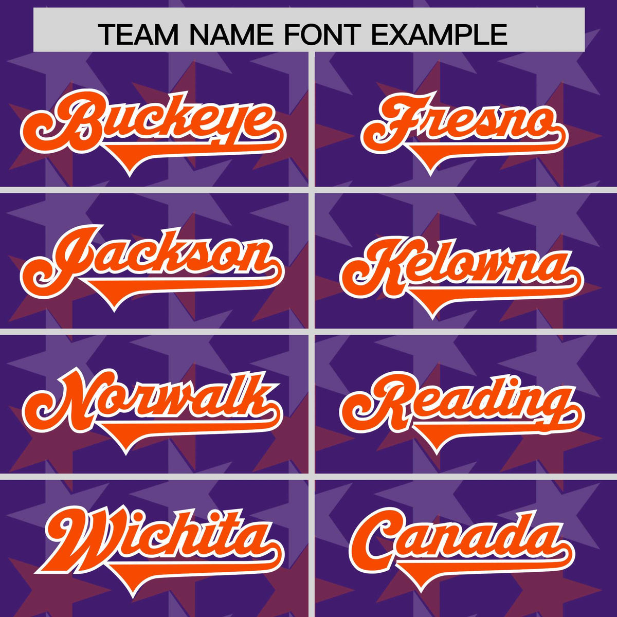 Custom Purple Orange Personalized All Star Graffiti Pattern Authentic Football Jersey