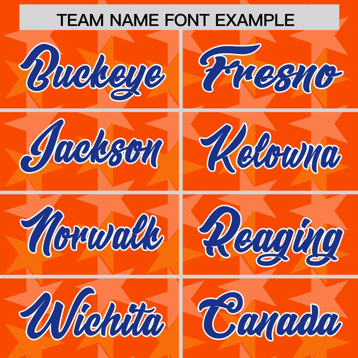 Custom Orange Royal Personalized All Star Graffiti Pattern Authentic Football Jersey