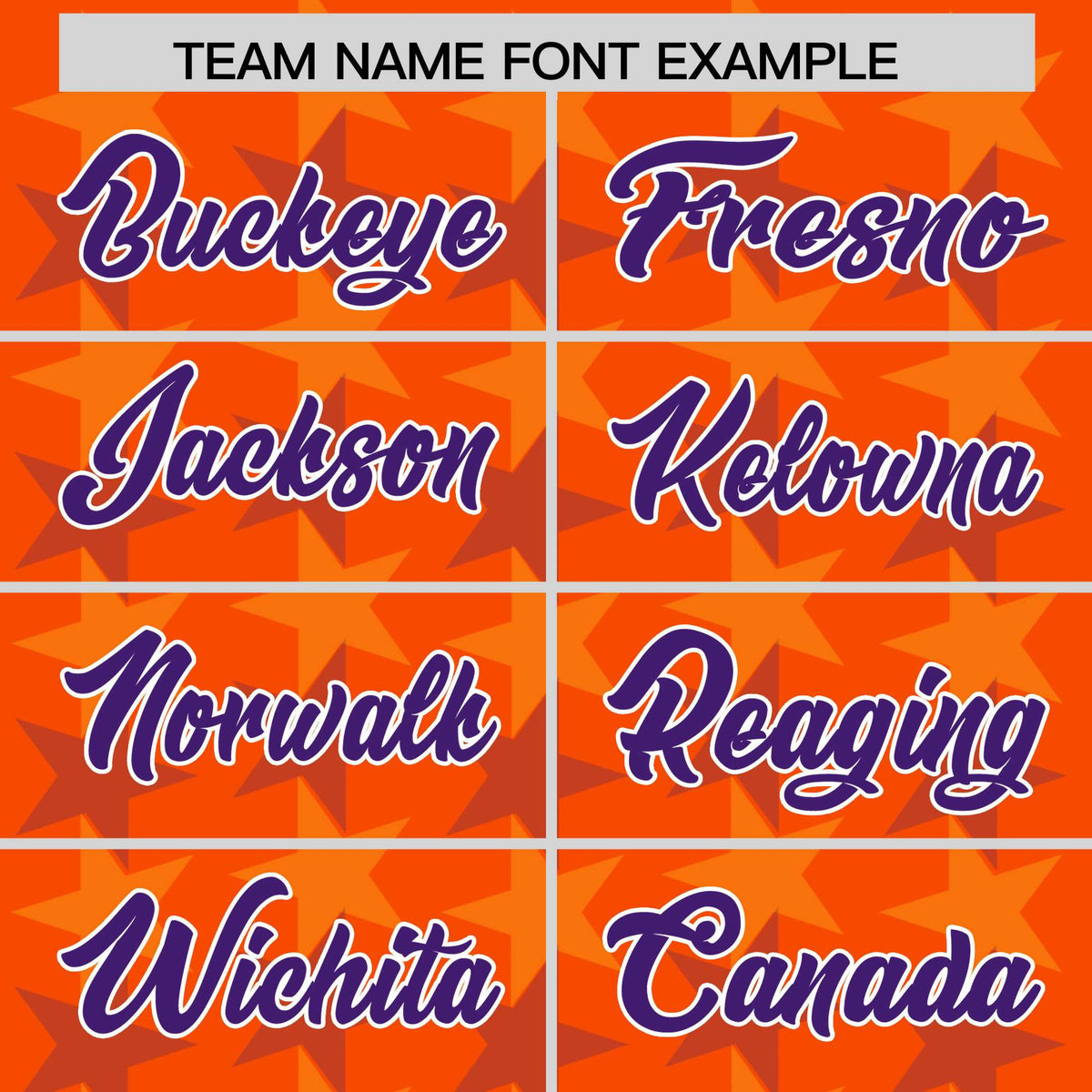 Custom Orange Purple Personalized All Star Graffiti Pattern Authentic Football Jersey