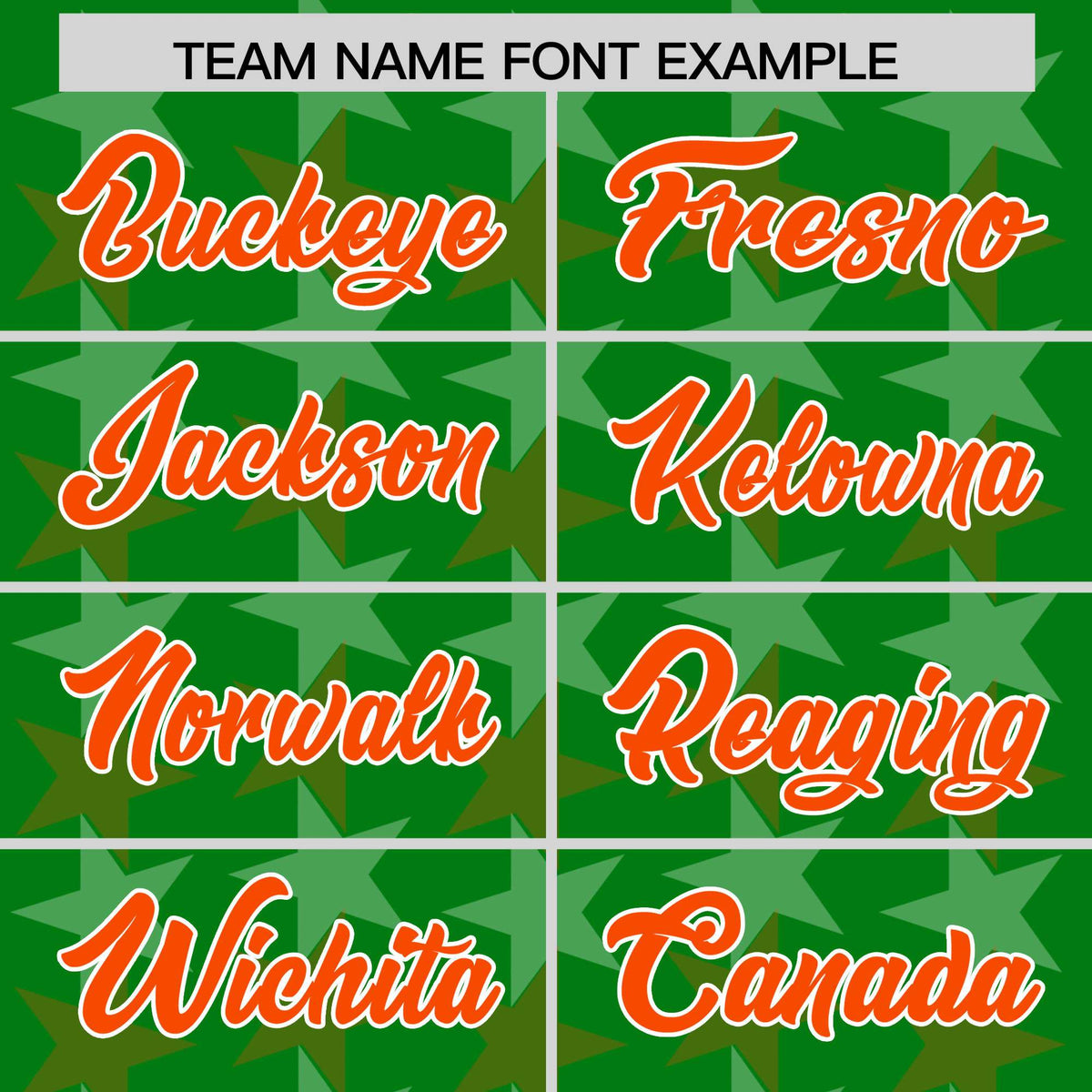 Custom Kelly Green Orange Personalized All Star Graffiti Pattern Authentic Football Jersey