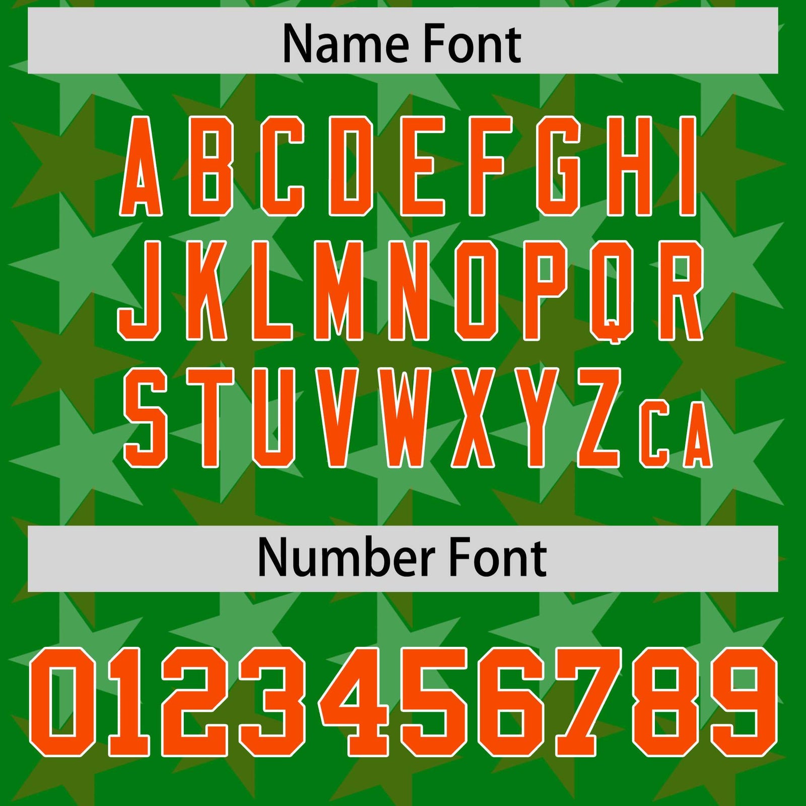 Custom Kelly Green Orange Personalized All Star Graffiti Pattern Authentic Football Jersey