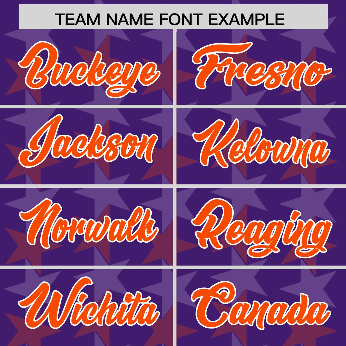 Custom Purple Orange Personalized All Star Graffiti Pattern Authentic Football Jersey