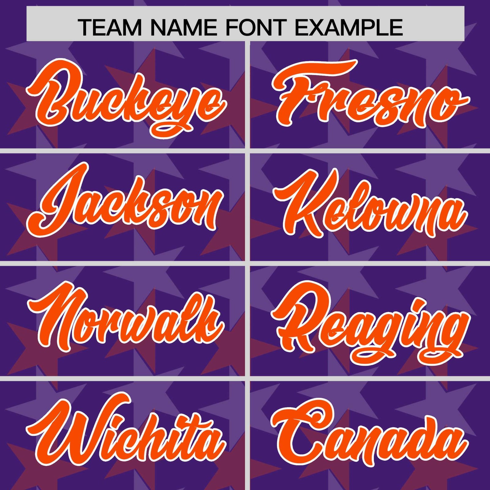 Custom Purple Orange Personalized All Star Graffiti Pattern Authentic Football Jersey