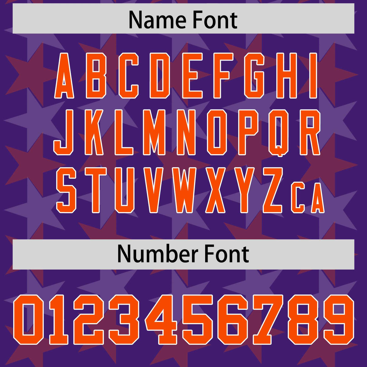 Custom Purple Orange Personalized All Star Graffiti Pattern Authentic Football Jersey