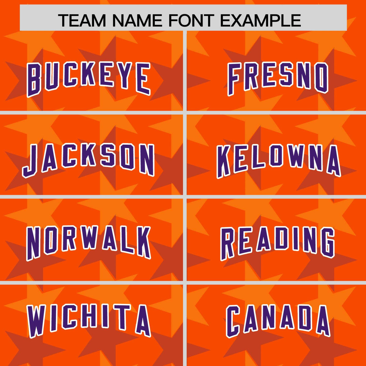 Custom Orange Purple Personalized All Star Graffiti Pattern Authentic Football Jersey