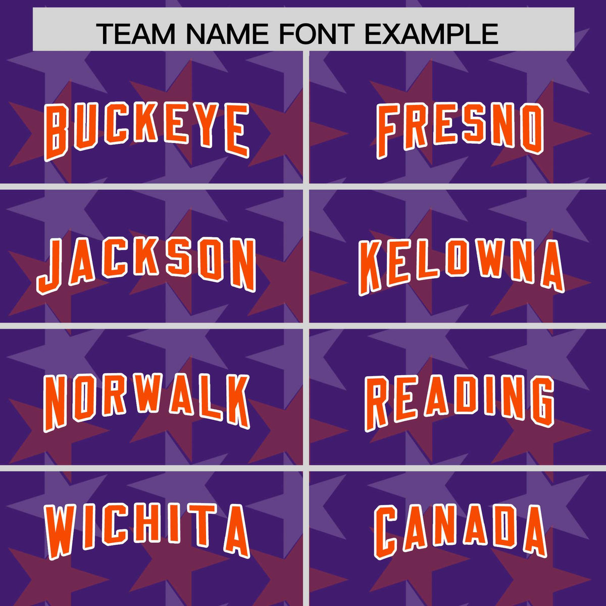 Custom Purple Orange Personalized All Star Graffiti Pattern Authentic Football Jersey
