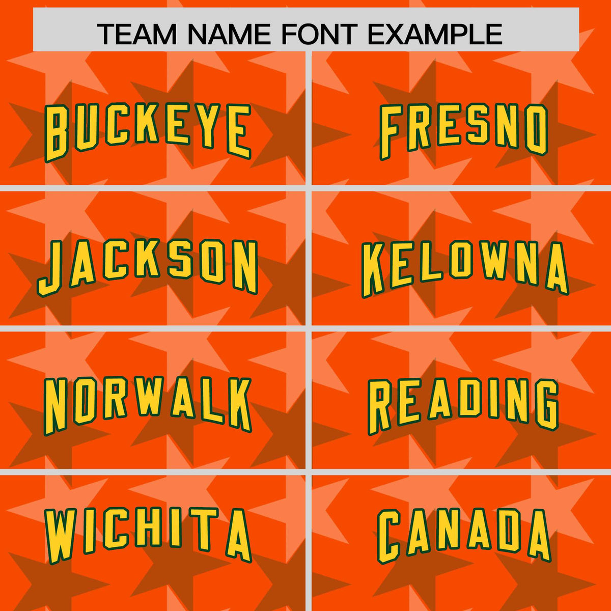 Custom Orange Green Personalized All Star Graffiti Pattern Authentic Football Jersey